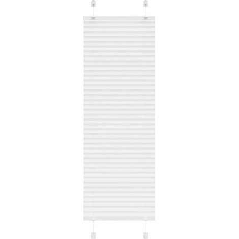 Rideaux plissés blancs, 40x100 cm, largeur du tissu 39,4 cm, fibre de polyester. (1/5)