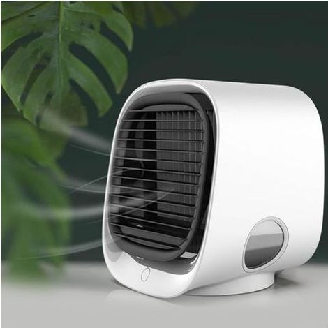 Blanc,Climatiseur, refroidisseur d'air, climatiseurs portables avec veilleuse, refroidisseur d'air personnel anti fuite à 3 vitesses for voiture, camping, bureau (1/5)
