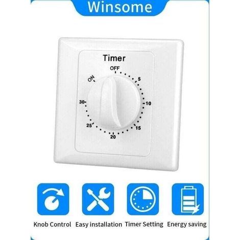 Timer 220 V CA per pompa ad alte prestazioni con controllo elettronico e connessione per conto alla rovescia meccanico – 30 minuti (1/4)