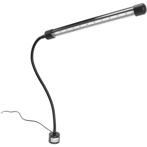 Barre lumineuse UV en aluminium et polycarbonate, 12 W, à ventouse magnétique 360°, avec 12 LED, prise US 110-220 V. (1/5)