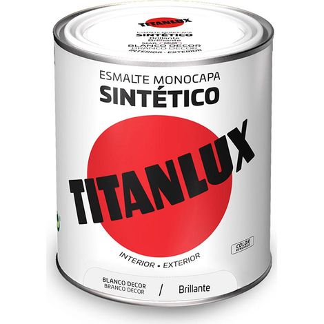 Décoration Émail Synthétique Monocouche Blanc Brillant 750ml Titanlux (1/2)