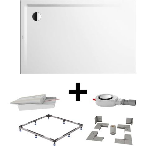 Kaldewei SUPERPLAN 1851-1 Duschwannen-Komplettset 2 90 x 120 cm, bodenebener Einbau (1/5)