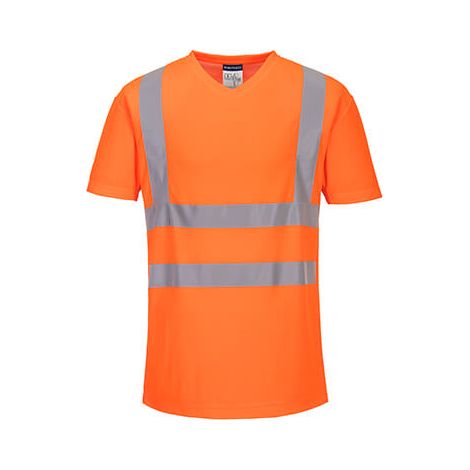 Camiseta Mesh de alta visibilidad de algodón con cintas reflectantes PORTWEST S179 4XL Naranja (1/2)