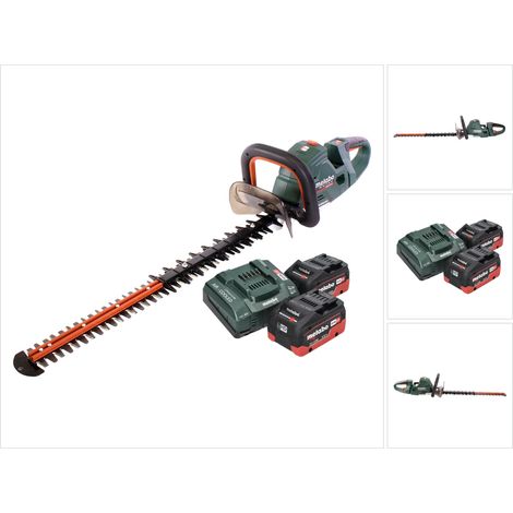 Metabo HS 18 LTX BL 65 Akku Heckenschere 18 V 60 cm Brushless + 2x Akku 5,5 Ah + Ladegerät