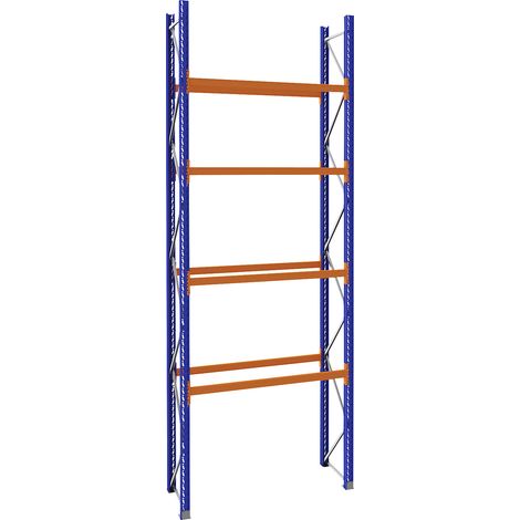 eurokraft pro, Rayonnage à palettes en acier, bleu/orange, h x
