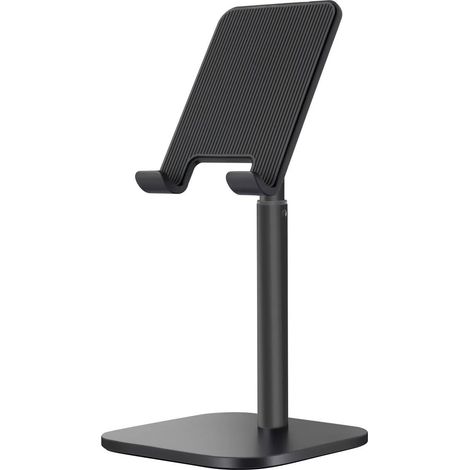 Support pour téléphone portable T5 - Inclinable à 35°, base stable, compatible avec tous les smartphones - Noir (1/4)