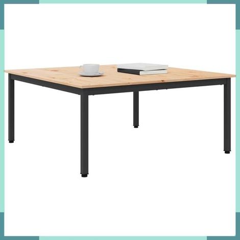 892769 Table basse Naturel 100 x 100 x 45 cm Bois de pin massif (1/5)