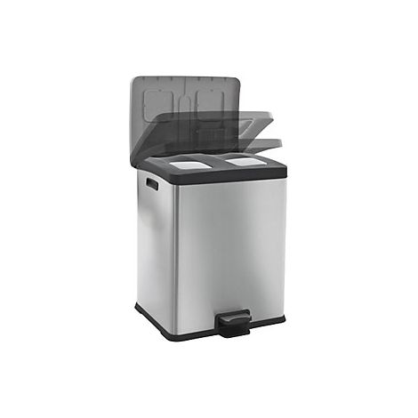 EKO Cubo de basura con pedal Rejoice 2x30 L Plateado mate (1/5)