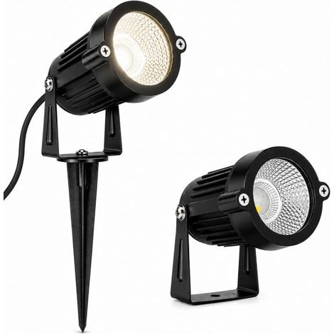 Faretto LED COB con Picchetto 5W IP65 da Esterno Luce Proiettore da Giardino Luce Naturale 4000K (1/5)