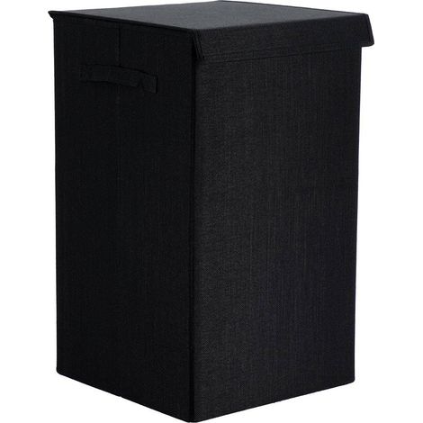 Faltbarer wäschekorb polyestergewebe mdf - schwarz - Tendance (1/3)