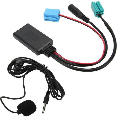 Bluetooth 5.0-Eingangskabel für Autoradios, Audio-Musikadapter, 6-polig, mit Mikrofon, Ersatz für Clio E