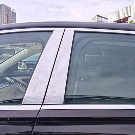 Four decorative strips for exterior door and window B-pillar covers and center pillars of 2020-2023 Mercedes-Benz GLS-Class vehicles. (1/5)