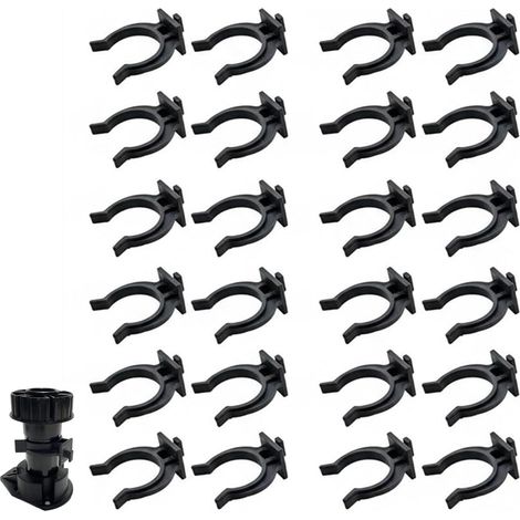 Attache Plinthe Cuisine,24 Pièces Fixation Plinthe Cuisine Support de Fixation Plastique Salle de Bain Fixation Pied Meuble pour Armoires,Tables et Panneaux de Bain (1/5)