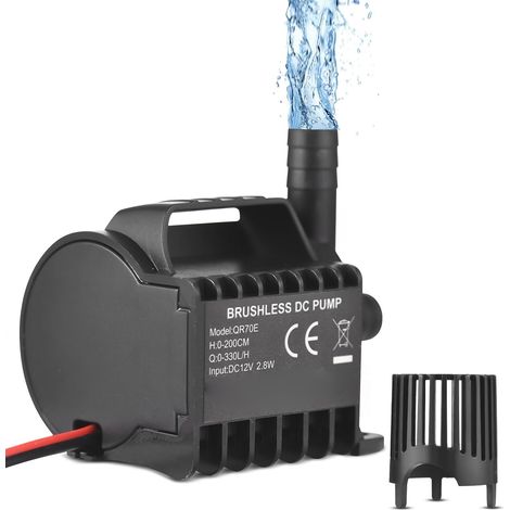 12V 500L/H 3.1W 4.9ft Submersible Water Pump with Base (1/5)