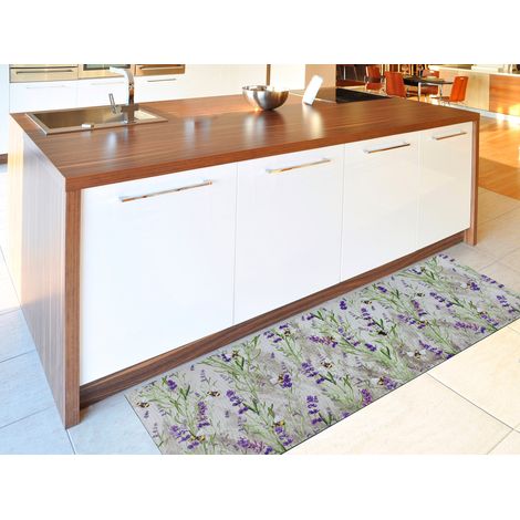 ATTICGO Tapis dessins avec des fleurs lavable RICCI Multicolore 52x200 cm (1/4)