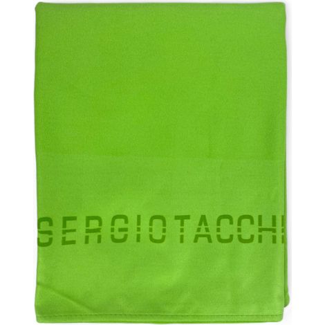 TELO MARE in morbidissima MICROFIBRA tinta unita MISURA GRANDE salva spazio SERGIO TACCHINI Verde FLUO