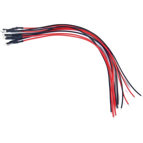 3 mm LED-Diode, 12 V, klar, blau, mit 20 cm Kabel