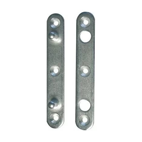 AFBAT 896100 Set of 2 hinge reinforcements - Anti-unhinging white zinc-plated plate
