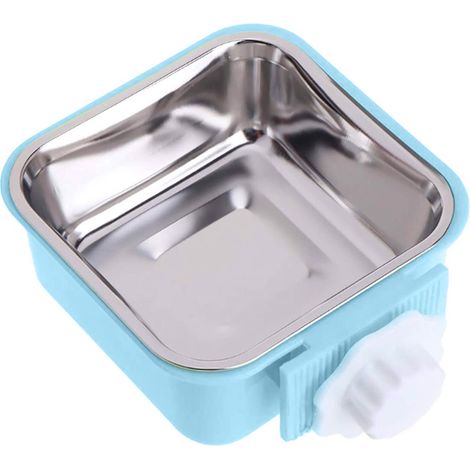 Gamelle pour chien, gamelle suspendue amovible en acier inoxydable pour nourriture et eau, gamelles pour cage d'animal de compagnie