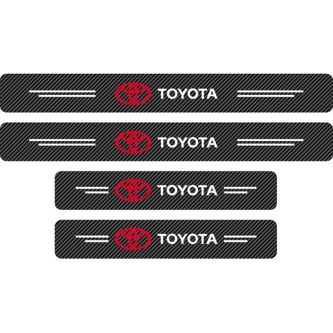 (Toyota) Autocollants de protection de seuil de porte en fibre de carbone pour Toyota Century,Auris,Mirai,Premio,Yaris,Camry,Carola et Prius (1/2)