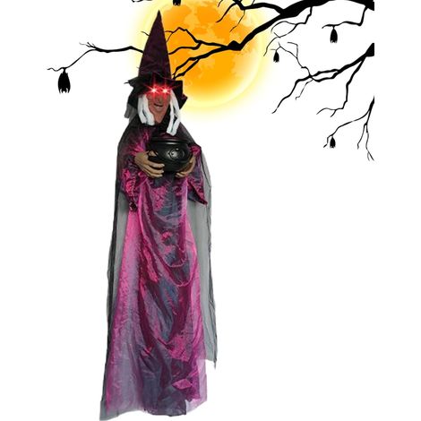 Hexen für draußen schreiend mit leuchtenden Augen 180 cm (1/5)