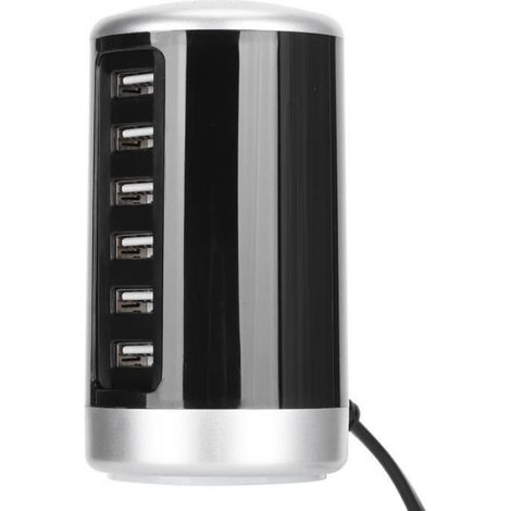 Station de Charge de Tour USB 6 Ports Adaptateur Secteur de Chargeur Rapide 30W Prise US 100‑240V telephonie telephone (1/4)