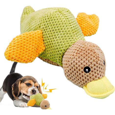 Plush Squeaky Duck Dog Toy Soft Cute Duck Dog Squeak Toy Dog (1/5)