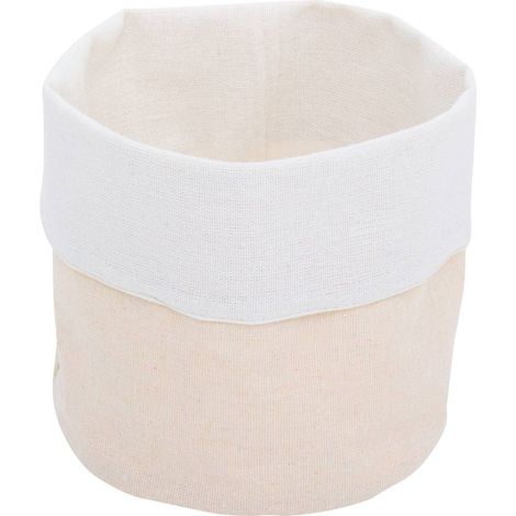 Cesta de pan redonda de tela essentiels, d. 15 cm, color beige - 5five
