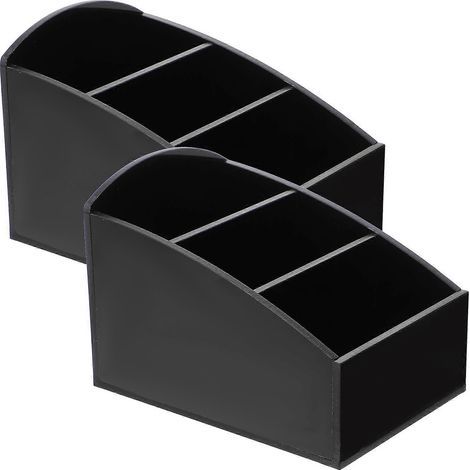 Teebeutel-Organizer (2er-Set) – Zuckerbeutelhalter aus Acryl – Organizer für die Kaffeebar – Kaffeebeutelhalter für den Schreibtisch – 12,5 x 8,5 x 9 cm – Schwarz (1/3)
