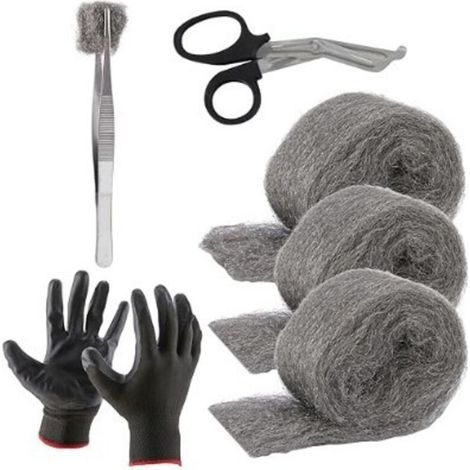 Steel Wool, 3 Rolls 0000 Anti-Mouse Steel Wire Wool, Cleaning Wire Wool, Used Steel Wool 0000 (1/5)