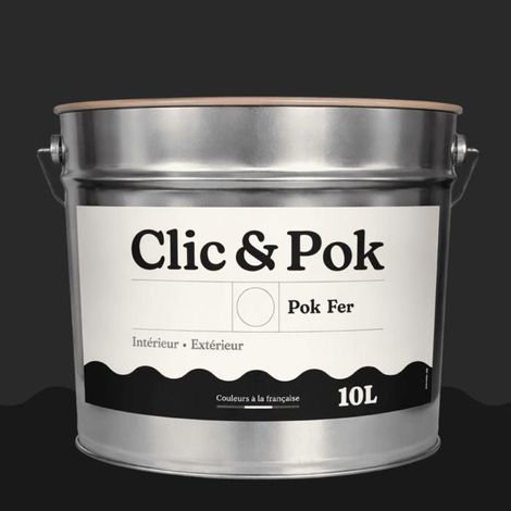 Peinture Fer Antirouille – Métal Extérieur Intérieur, Satinée, Protection Rouille - 10L - RAL 9017 - Noir signalisation
