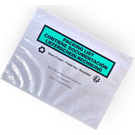 C6-Papieraufkleber, bedruckt (3 Sprachen), ECO, Packung mit 100 Stück. (1/2)