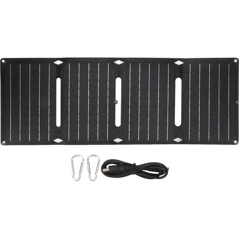 Ortviai Panneau Solaire Pliable 40 W ETFE avec USB – Chargeur Portable Extérieur pour Téléphone et Batterie 12 V (1/5)