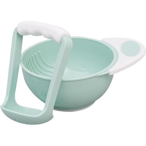Juego de boles trituradores de comida para bebés, resistentes al calor, portátiles, de plástico, con mango antideslizante (1/5)