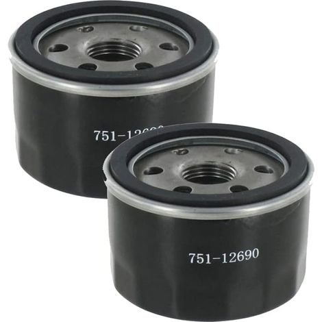 Filtre à huile pour Lawnflite Cub Cadet MTD 4HP 420CC Vertical Tractor 4P90HU 4P90JHA 4P90JU 4P90JUB 4P90MU 4P90MUA et 4P90MUB Moteurs sur tondeuses d'équitation (2 pièce)