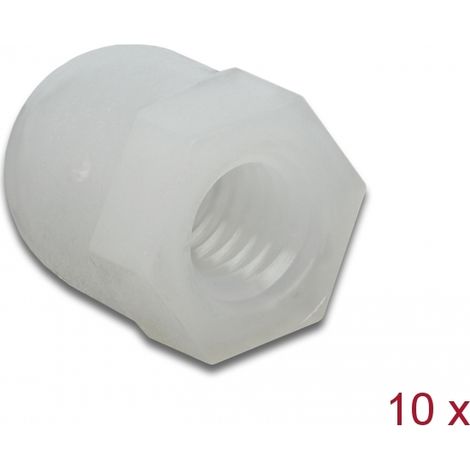 Delock TapÃ³n protector hexagonal con rosca interior para tornillo M6 natural 10 piezas