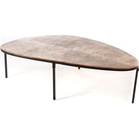 Amadeus - Table basse galet en métal doré L115 cm (1/2)