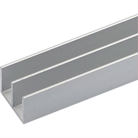 Profilo per fai da te tipo doppia 'u' - Colore: Argento - 8 pz - Misure: mm 20 x  18 x  1 - mt 1