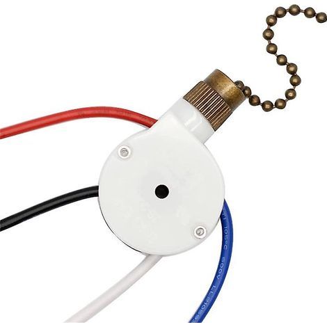 Interrupteur pour ventilateur de plafond avec éclairage ZingEar ZE-208S E89885, 3 vitesses, 4 fils, fermeture éclair. (1/5)