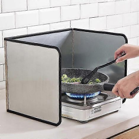 Pare-éclaboussures pour cuisinière, plaque de cuisson, protection anti-éclaboussures pour plaque de cuisson, pliable, pour un nettoyage facile 2025 (1/5)