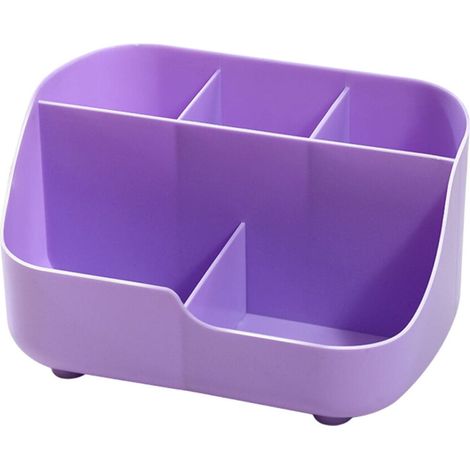 Caja de almacenamiento multifuncional para escritorio, portalápices y organizador de material artístico, bandeja de almacenamiento para encimera de baño.