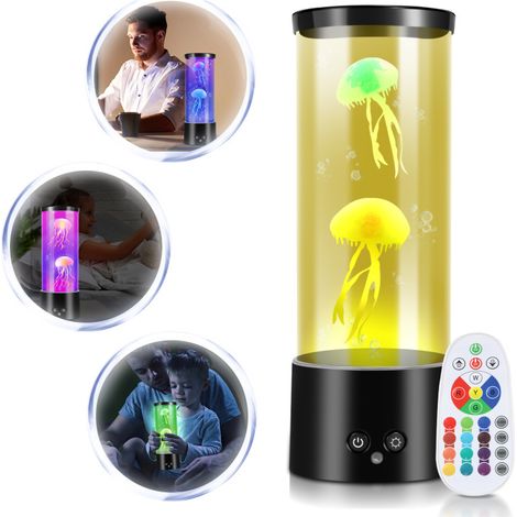 SWANEW LED Meduse luci notturne Lampada dell'umore Lampada da tavolo RGB Lampada da tavolo Ufficio Artificiale (1/5)