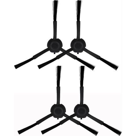 Set di 8 spazzole laterali di ricambio Ulisem per robot aspirapolvere Dreame D9 (nere) (1/4)