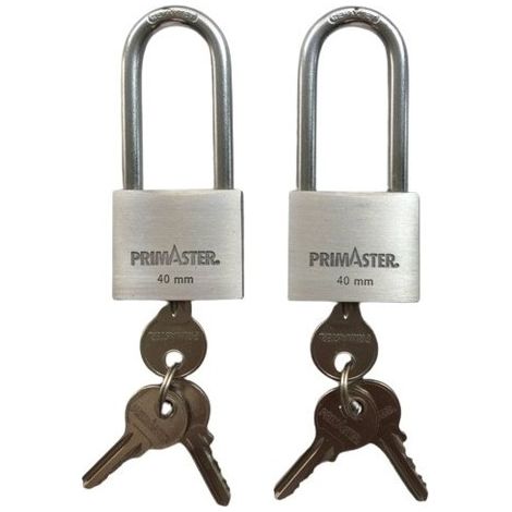 Primaster Vorhängeschloss Aluminium 89 mm inkl. 3 Schlüssel Vorhängeschlösser