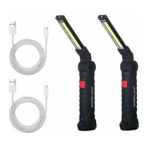 HOXILEELEOX Lampe De Travail Cob Baladeuse Led Rechargeable Lampe Atelier Cob Torche Lampe De Poche Lampe De Travail Baladeuse Led (1/5)