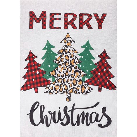 Drapeau décoratif de Noël, bannière, décoration pour porte, mur ou fenêtre, accessoire de fête-30X45cm (1/2)