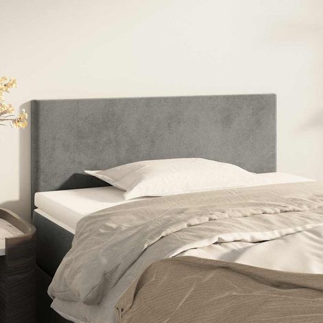 vidaXL Testiera Grigio Chiaro 80x5x78/88 cm in Velluto (1/5)