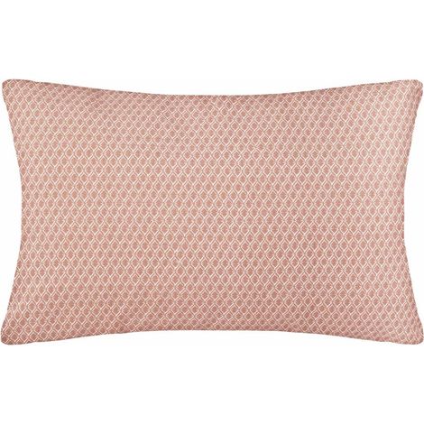Dekokissen für Wohnzimmer Schlafzimmer Schlafsofa Pastellrosa mit Muster 50x30 cm - Atmosphera