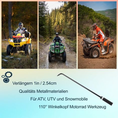 Attrezzo universale in metallo per la regolazione delle viti del carburatore da 16,34 pollici con testa angolata a 110°, cacciavite di regolazione per motoslitte, ATV e UTV. (1/4)
