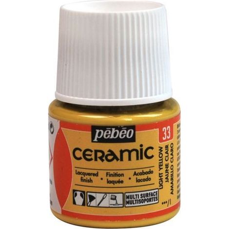 Peinture - Pébéo - Céramic - Jaune clair - 45ml - Brillant (1/4)
